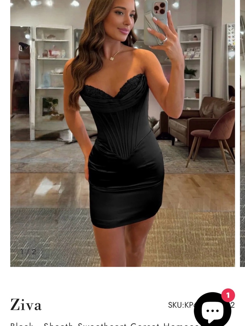 Black Sweetheart Corset Mini Dress